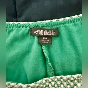 Wild Fable Vibrant Green Gingham Skort